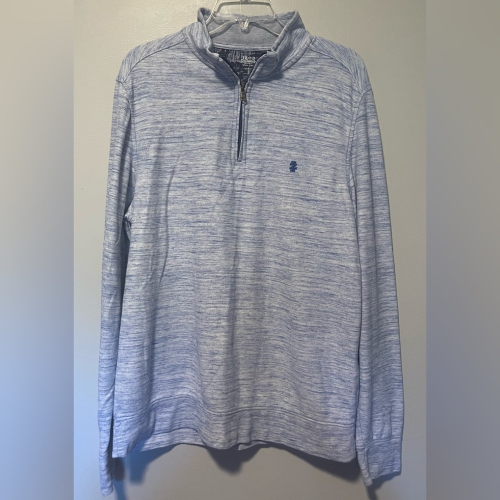 Izod Saltwater Relaxed Clasdics Quarter Zip Pullover Sz L